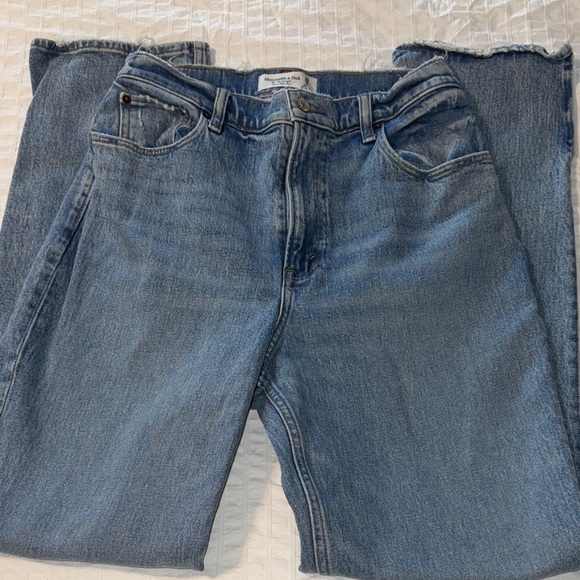 ABERCROMBIE & FITCH Curve Love Classic Blue Women's Jeans - Picture 2 of 5